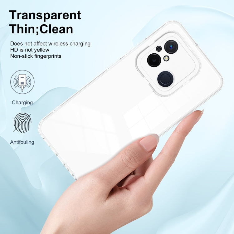For Xiaomi Redmi 12C 3 in 1 Clear TPU Color PC Frame Phone Case