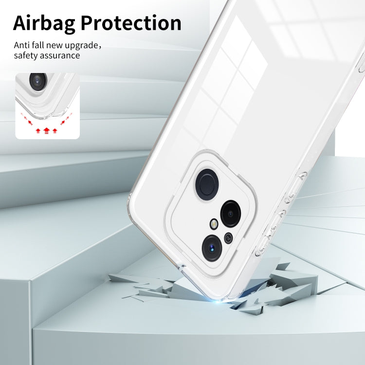 For Xiaomi Redmi 12C 3 in 1 Clear TPU Color PC Frame Phone Case