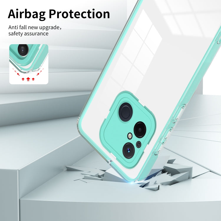 For Xiaomi Redmi 12C 3 in 1 Clear TPU Color PC Frame Phone Case