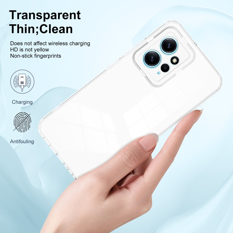 For Xiaomi Redmi Note 12 4G Global 3 in 1 Clear TPU Color PC Frame Phone Case