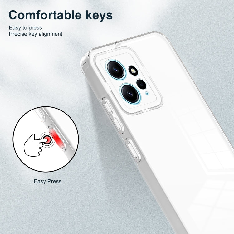 For Xiaomi Redmi Note 12 4G Global 3 in 1 Clear TPU Color PC Frame Phone Case