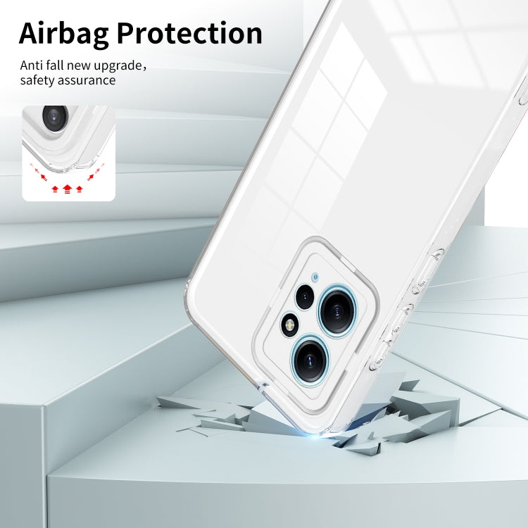 For Xiaomi Redmi Note 12 4G Global 3 in 1 Clear TPU Color PC Frame Phone Case