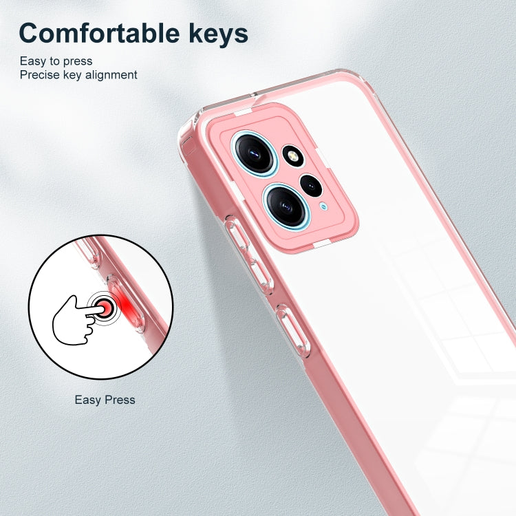 For Xiaomi Redmi Note 12 4G Global 3 in 1 Clear TPU Color PC Frame Phone Case