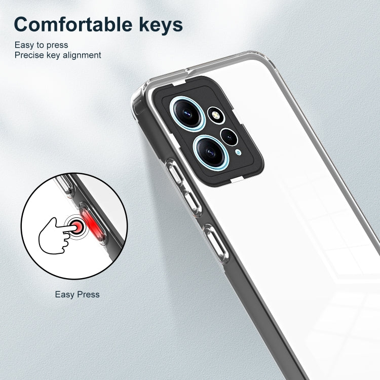 For Xiaomi Redmi Note 12 4G Global 3 in 1 Clear TPU Color PC Frame Phone Case