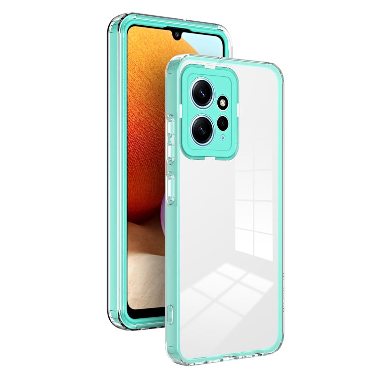 For Xiaomi Redmi Note 12 4G Global 3 in 1 Clear TPU Color PC Frame Phone Case