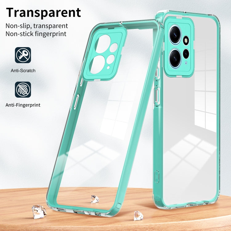 For Xiaomi Redmi Note 12 4G Global 3 in 1 Clear TPU Color PC Frame Phone Case