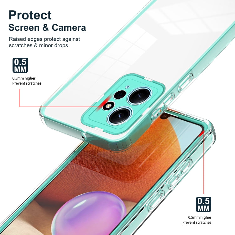 For Xiaomi Redmi Note 12 4G Global 3 in 1 Clear TPU Color PC Frame Phone Case