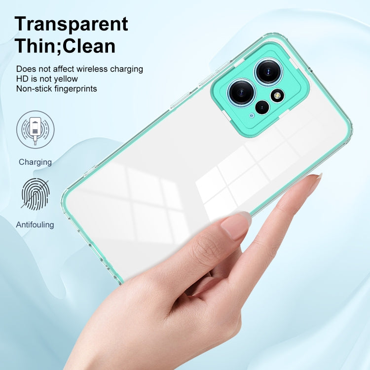 For Xiaomi Redmi Note 12 4G Global 3 in 1 Clear TPU Color PC Frame Phone Case
