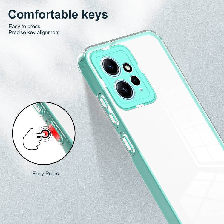 For Xiaomi Redmi Note 12 4G Global 3 in 1 Clear TPU Color PC Frame Phone Case