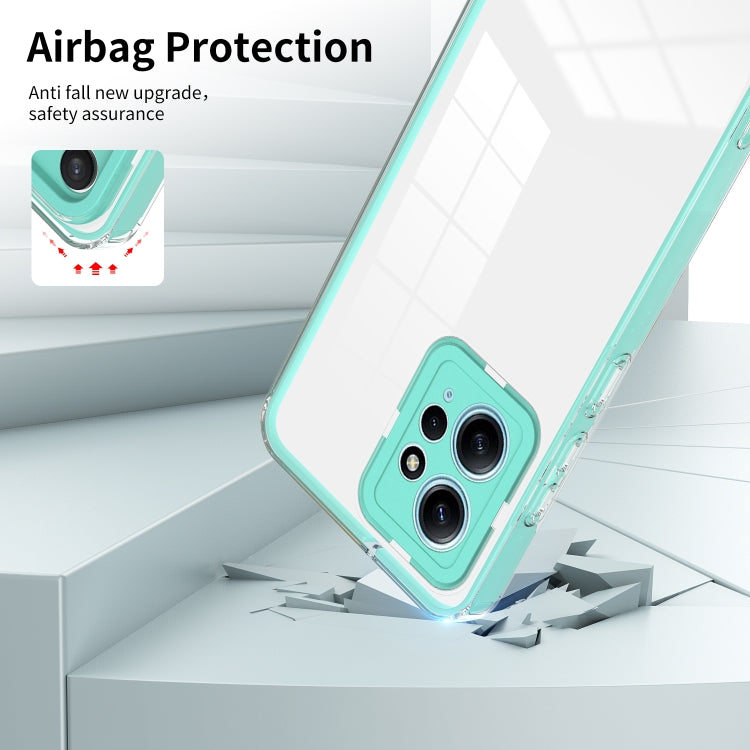 For Xiaomi Redmi Note 12 4G Global 3 in 1 Clear TPU Color PC Frame Phone Case