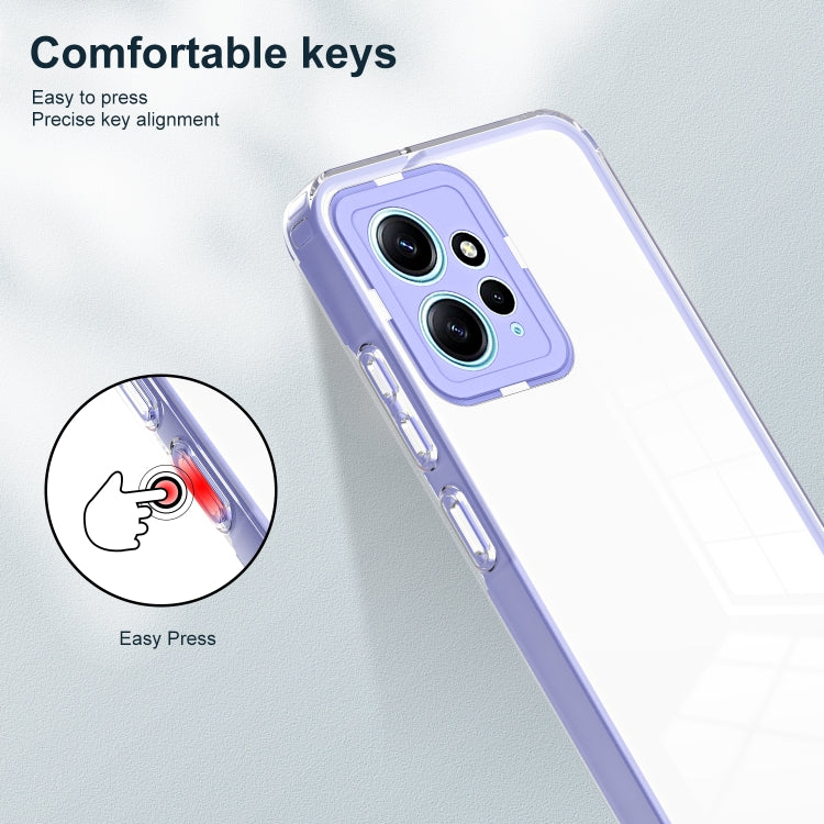 For Xiaomi Redmi Note 12 4G Global 3 in 1 Clear TPU Color PC Frame Phone Case