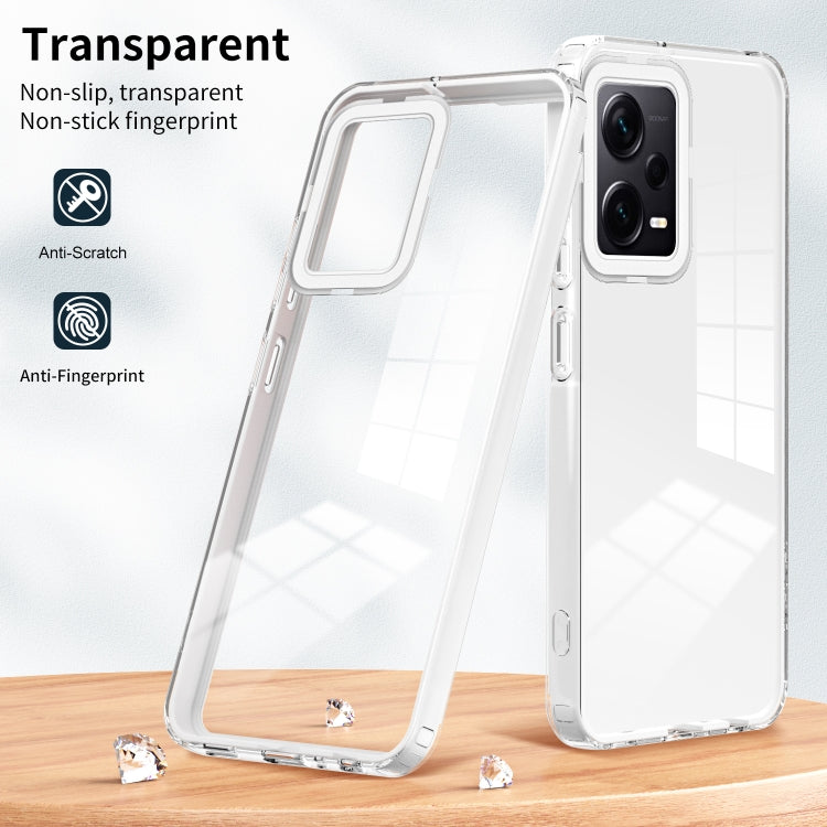 For Xiaomi Redmi Note 12 Pro+ Global 3 in 1 Clear TPU Color PC Frame Phone Case