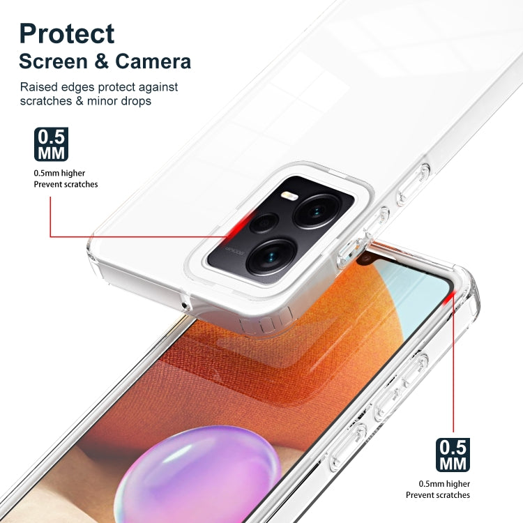 For Xiaomi Redmi Note 12 Pro+ Global 3 in 1 Clear TPU Color PC Frame Phone Case