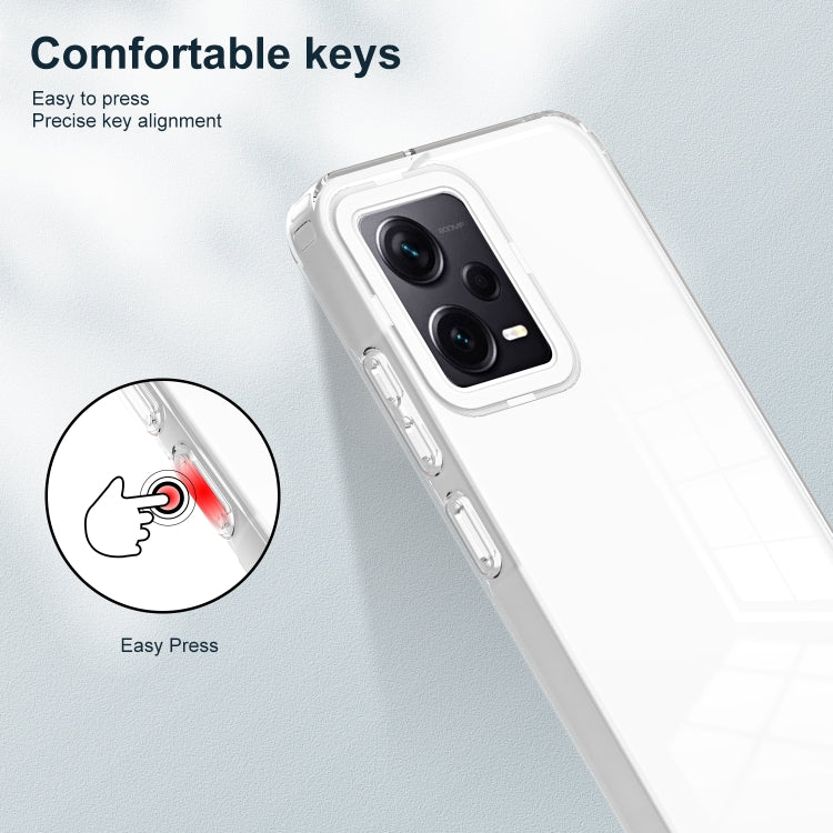 For Xiaomi Redmi Note 12 Pro+ Global 3 in 1 Clear TPU Color PC Frame Phone Case