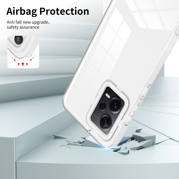 For Xiaomi Redmi Note 12 Pro+ Global 3 in 1 Clear TPU Color PC Frame Phone Case