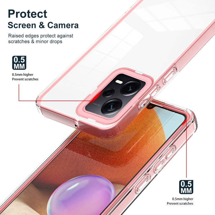 For Xiaomi Redmi Note 12 Pro+ Global 3 in 1 Clear TPU Color PC Frame Phone Case