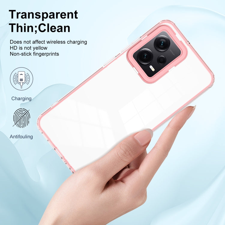 For Xiaomi Redmi Note 12 Pro+ Global 3 in 1 Clear TPU Color PC Frame Phone Case