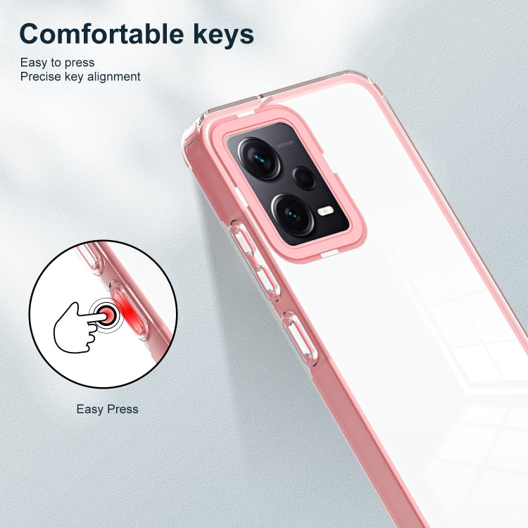 For Xiaomi Redmi Note 12 Pro+ Global 3 in 1 Clear TPU Color PC Frame Phone Case