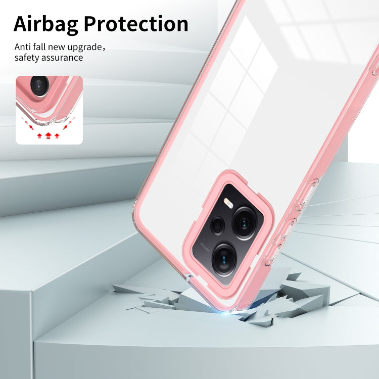 For Xiaomi Redmi Note 12 Pro+ Global 3 in 1 Clear TPU Color PC Frame Phone Case