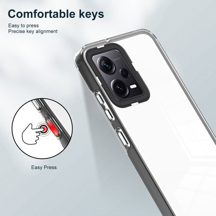 For Xiaomi Redmi Note 12 Pro+ Global 3 in 1 Clear TPU Color PC Frame Phone Case