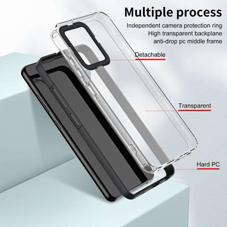 For Xiaomi Redmi Note 12 Pro+ Global 3 in 1 Clear TPU Color PC Frame Phone Case