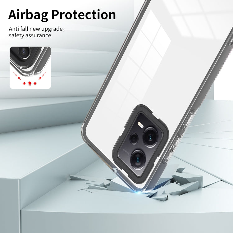 For Xiaomi Redmi Note 12 Pro+ Global 3 in 1 Clear TPU Color PC Frame Phone Case