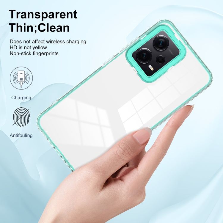 For Xiaomi Redmi Note 12 Pro+ Global 3 in 1 Clear TPU Color PC Frame Phone Case