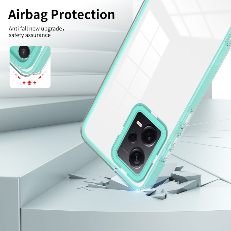 For Xiaomi Redmi Note 12 Pro+ Global 3 in 1 Clear TPU Color PC Frame Phone Case