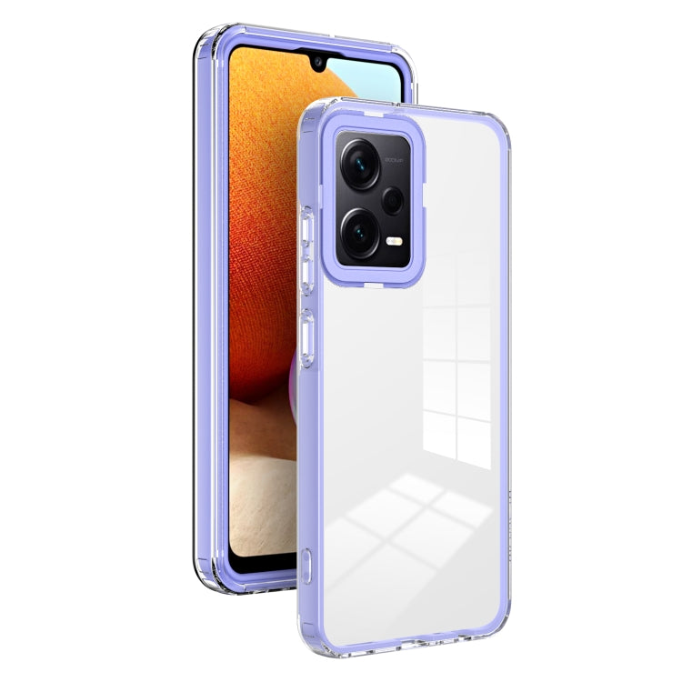 For Xiaomi Redmi Note 12 Pro+ Global 3 in 1 Clear TPU Color PC Frame Phone Case
