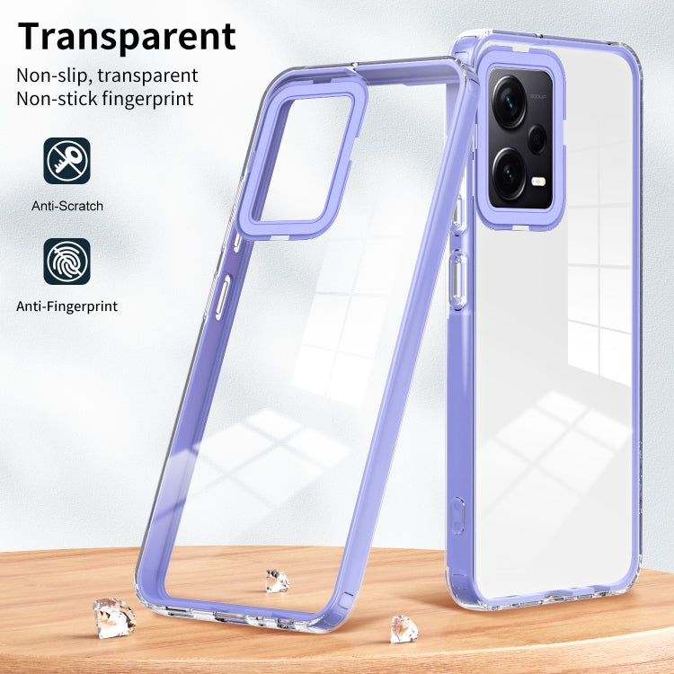 For Xiaomi Redmi Note 12 Pro+ Global 3 in 1 Clear TPU Color PC Frame Phone Case