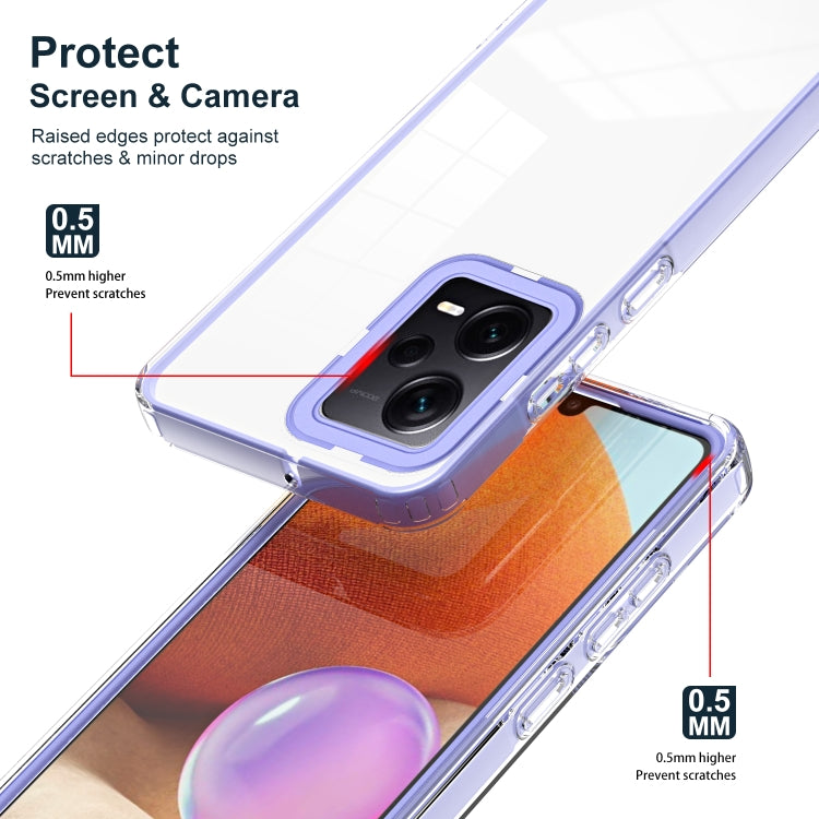 For Xiaomi Redmi Note 12 Pro+ Global 3 in 1 Clear TPU Color PC Frame Phone Case