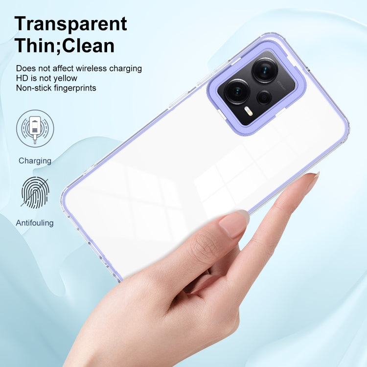 For Xiaomi Redmi Note 12 Pro+ Global 3 in 1 Clear TPU Color PC Frame Phone Case