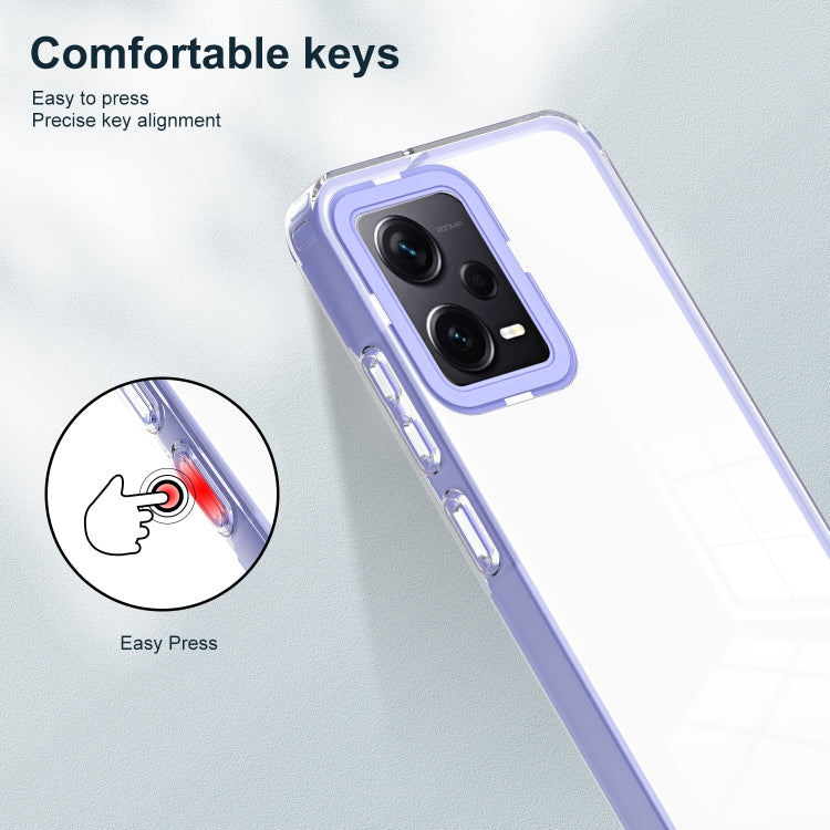 For Xiaomi Redmi Note 12 Pro+ Global 3 in 1 Clear TPU Color PC Frame Phone Case
