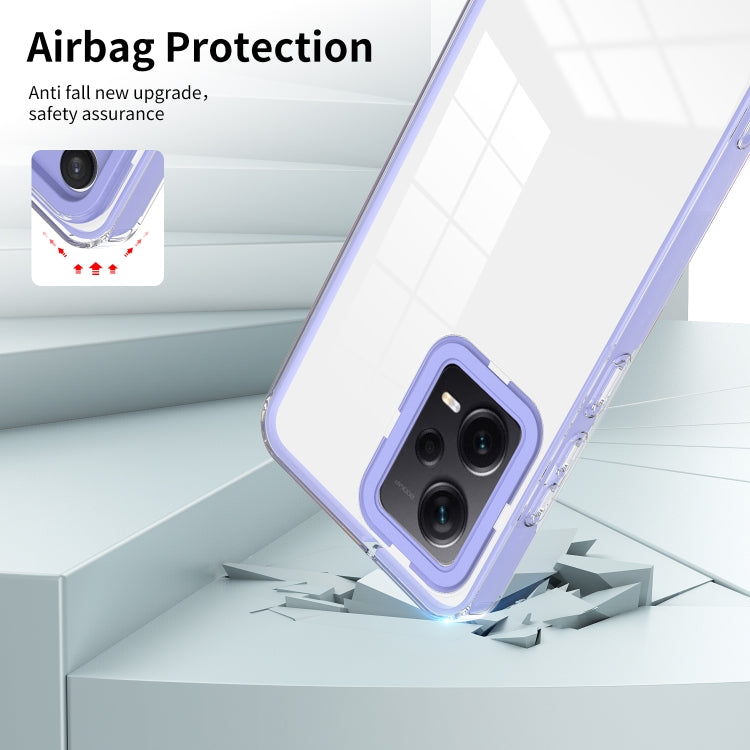 For Xiaomi Redmi Note 12 Pro+ Global 3 in 1 Clear TPU Color PC Frame Phone Case