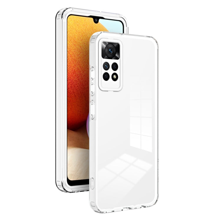 For Xiaomi Redmi Note 12 Pro 4G 3 in 1 Clear TPU Color PC Frame Phone Case