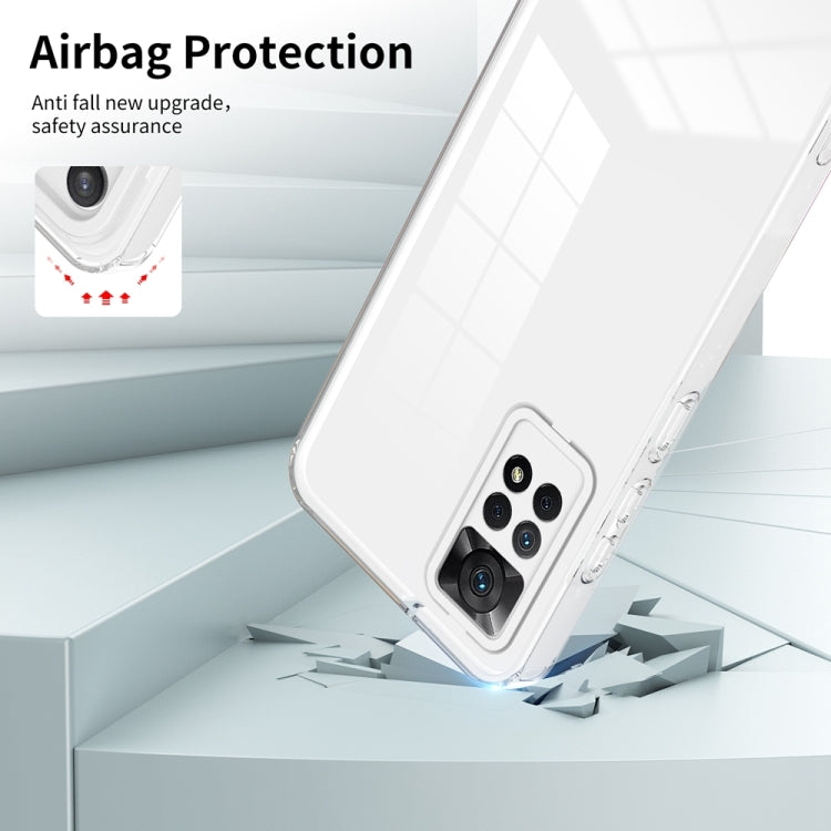 For Xiaomi Redmi Note 12 Pro 4G 3 in 1 Clear TPU Color PC Frame Phone Case