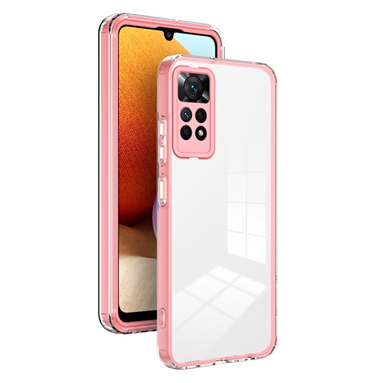 For Xiaomi Redmi Note 12 Pro 4G 3 in 1 Clear TPU Color PC Frame Phone Case