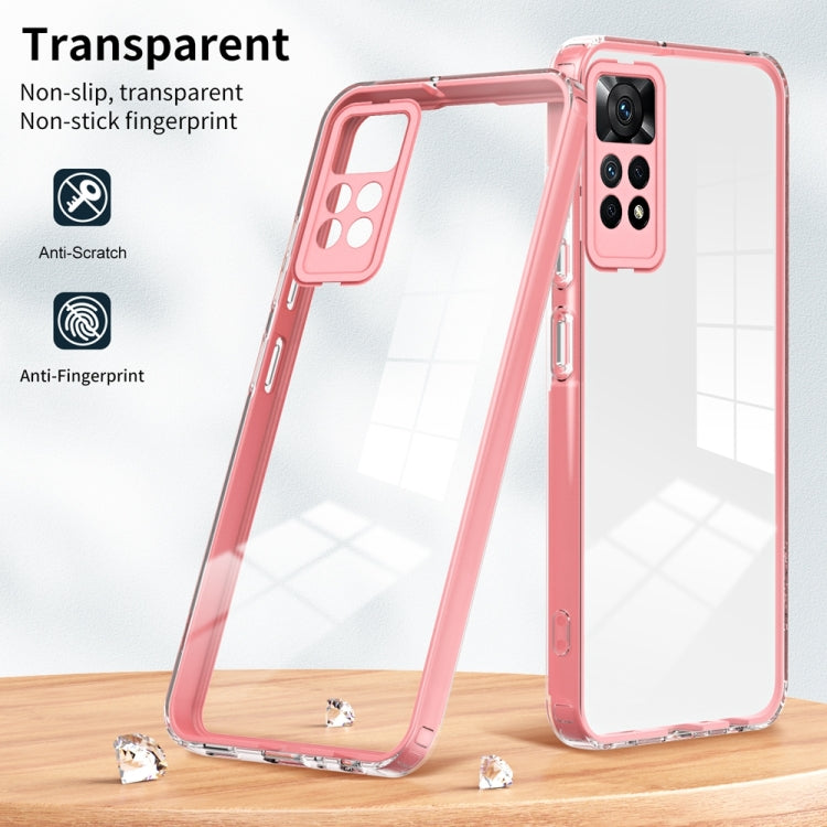 For Xiaomi Redmi Note 12 Pro 4G 3 in 1 Clear TPU Color PC Frame Phone Case
