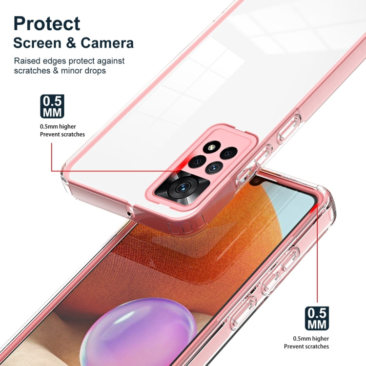 For Xiaomi Redmi Note 12 Pro 4G 3 in 1 Clear TPU Color PC Frame Phone Case