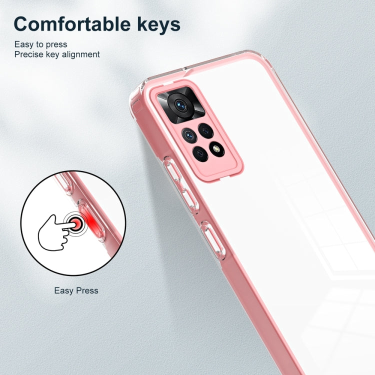 For Xiaomi Redmi Note 12 Pro 4G 3 in 1 Clear TPU Color PC Frame Phone Case