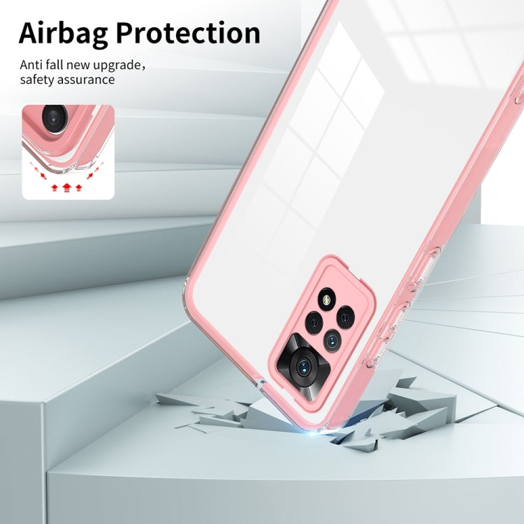 For Xiaomi Redmi Note 12 Pro 4G 3 in 1 Clear TPU Color PC Frame Phone Case