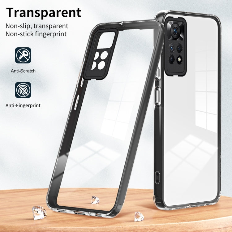 For Xiaomi Redmi Note 12 Pro 4G 3 in 1 Clear TPU Color PC Frame Phone Case
