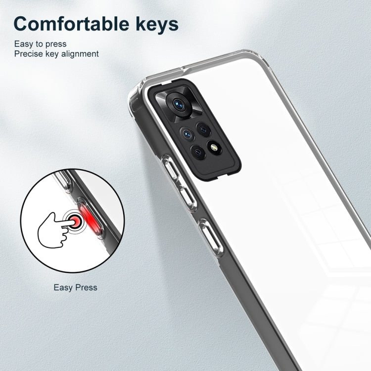 For Xiaomi Redmi Note 12 Pro 4G 3 in 1 Clear TPU Color PC Frame Phone Case