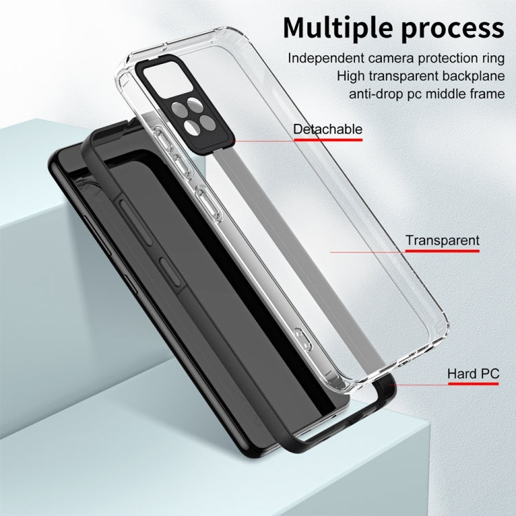 For Xiaomi Redmi Note 12 Pro 4G 3 in 1 Clear TPU Color PC Frame Phone Case