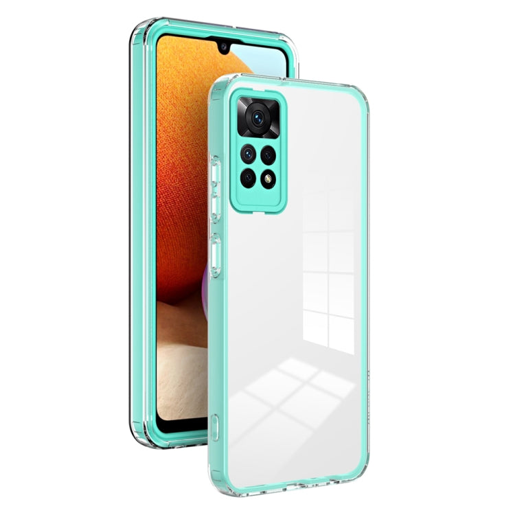 For Xiaomi Redmi Note 12 Pro 4G 3 in 1 Clear TPU Color PC Frame Phone Case