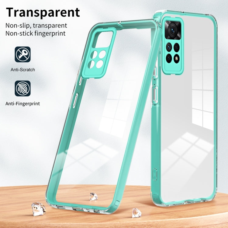 For Xiaomi Redmi Note 12 Pro 4G 3 in 1 Clear TPU Color PC Frame Phone Case