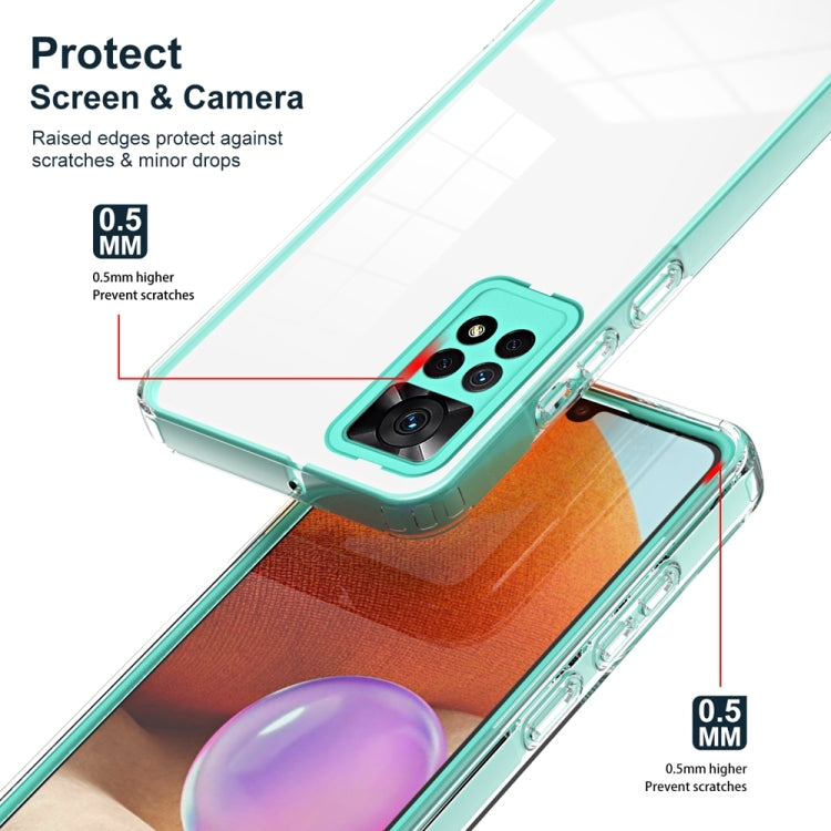 For Xiaomi Redmi Note 12 Pro 4G 3 in 1 Clear TPU Color PC Frame Phone Case