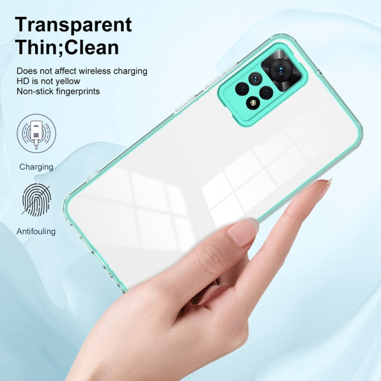 For Xiaomi Redmi Note 12 Pro 4G 3 in 1 Clear TPU Color PC Frame Phone Case