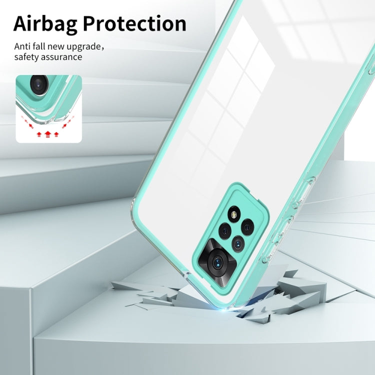 For Xiaomi Redmi Note 12 Pro 4G 3 in 1 Clear TPU Color PC Frame Phone Case