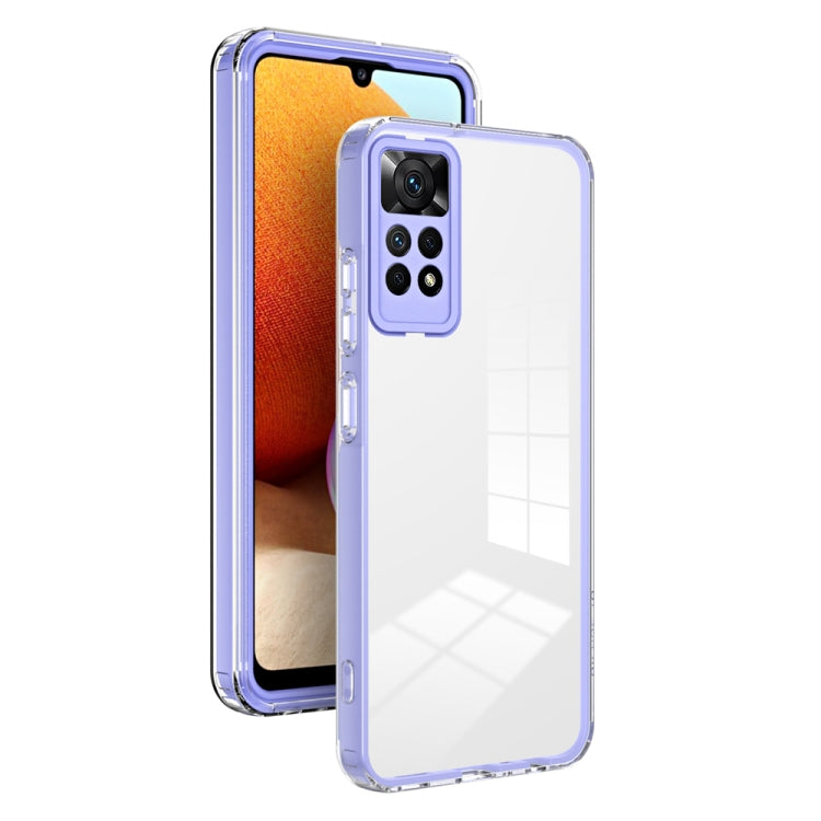 For Xiaomi Redmi Note 12 Pro 4G 3 in 1 Clear TPU Color PC Frame Phone Case